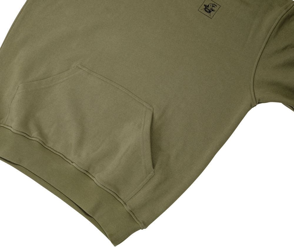 Black Cat Cat Hoodie Khaki X-Large