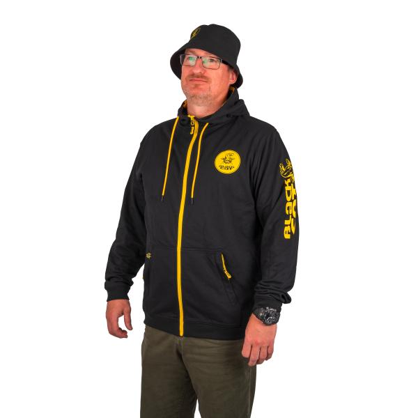 Black Cat Black Zipped Hoody 3XL