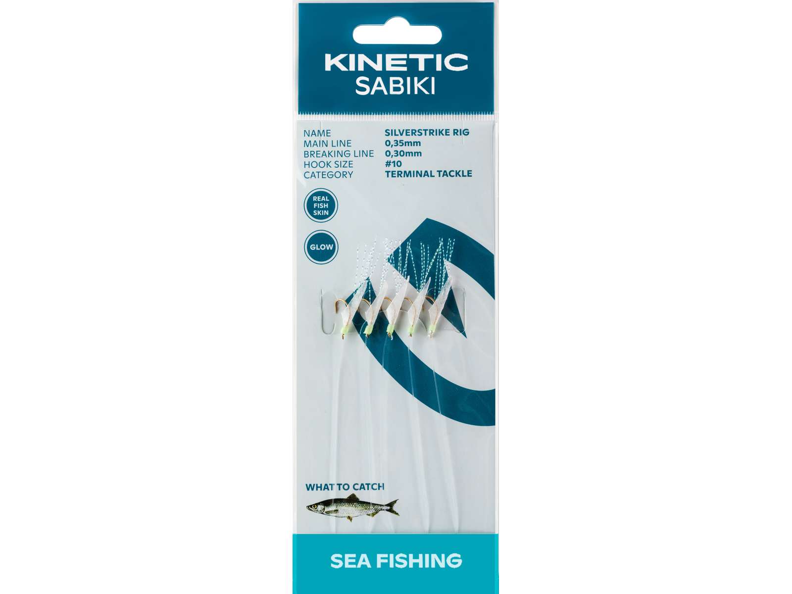 Kinetic Sabiki SilverStrike #12 Fishskin/Flash