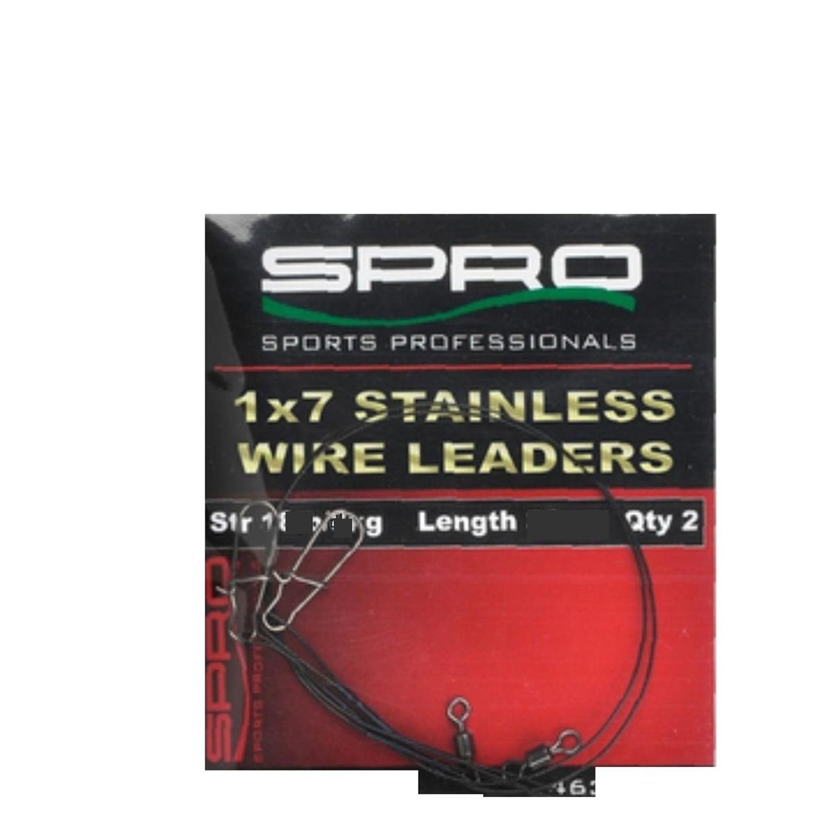 Spro PC Wire Leader 1 x 7; 16 Kg.; 30 cm; Qty. 2