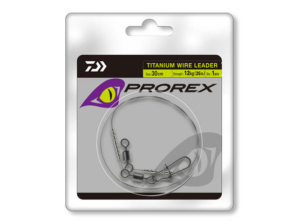 Daiwa Prorex Titanium Stahlvorfach; 20 cm; 12 Kg; 2 Stück