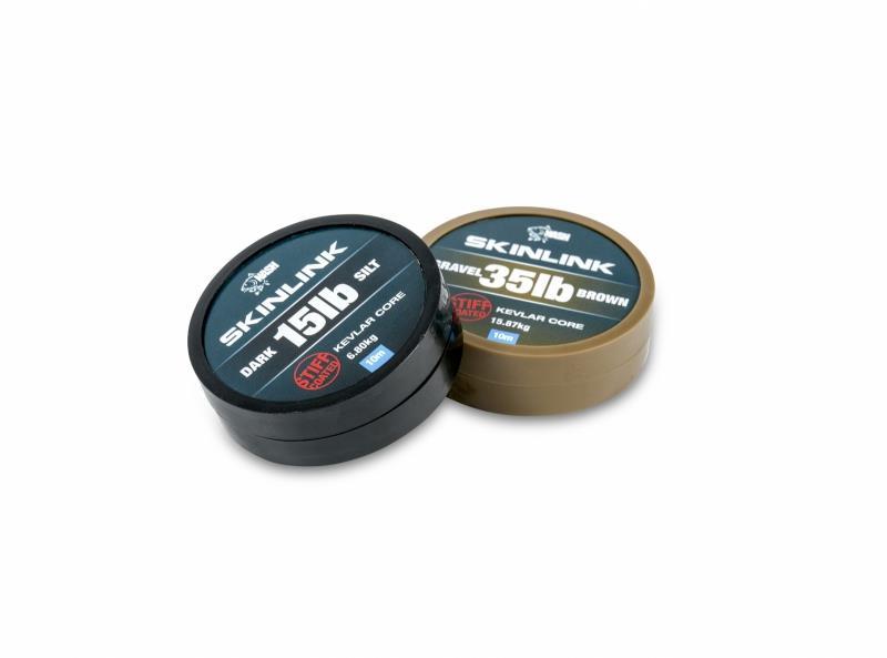 Nash Skinlink Stiff Coated Gravel Brown; 25 lb; 10 m