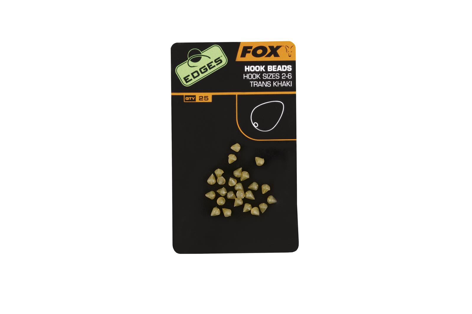 Fox Hook Beads Sizes 2 - 6 Trans Khaki; Qty. 25