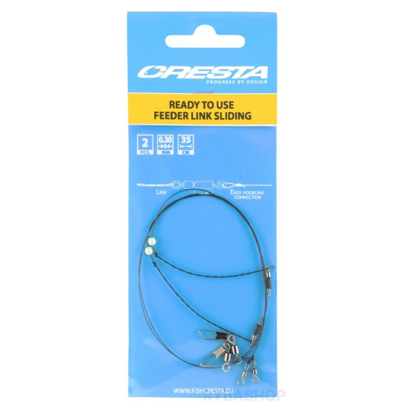 Cresta Ready To Use Feederlink Sliding; 0,3mm 35cm;  2 Stück.