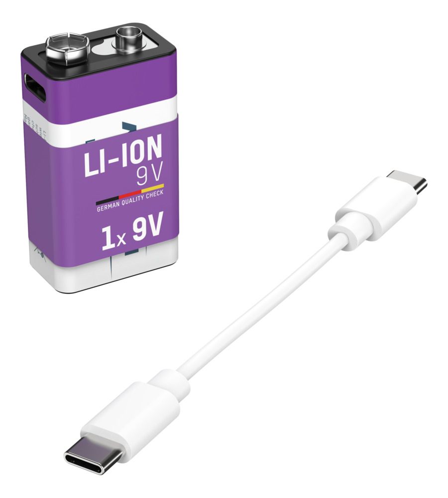 Ansmann Li-Ion Akku 9V E-Block Typ 400 (min. 340 mAh) 1er Papierblister