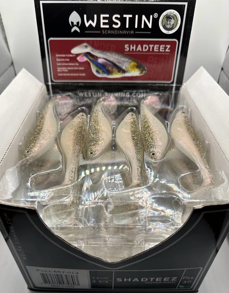 Westin Shadteez; 12 cm 30 Stück Pepper Shad