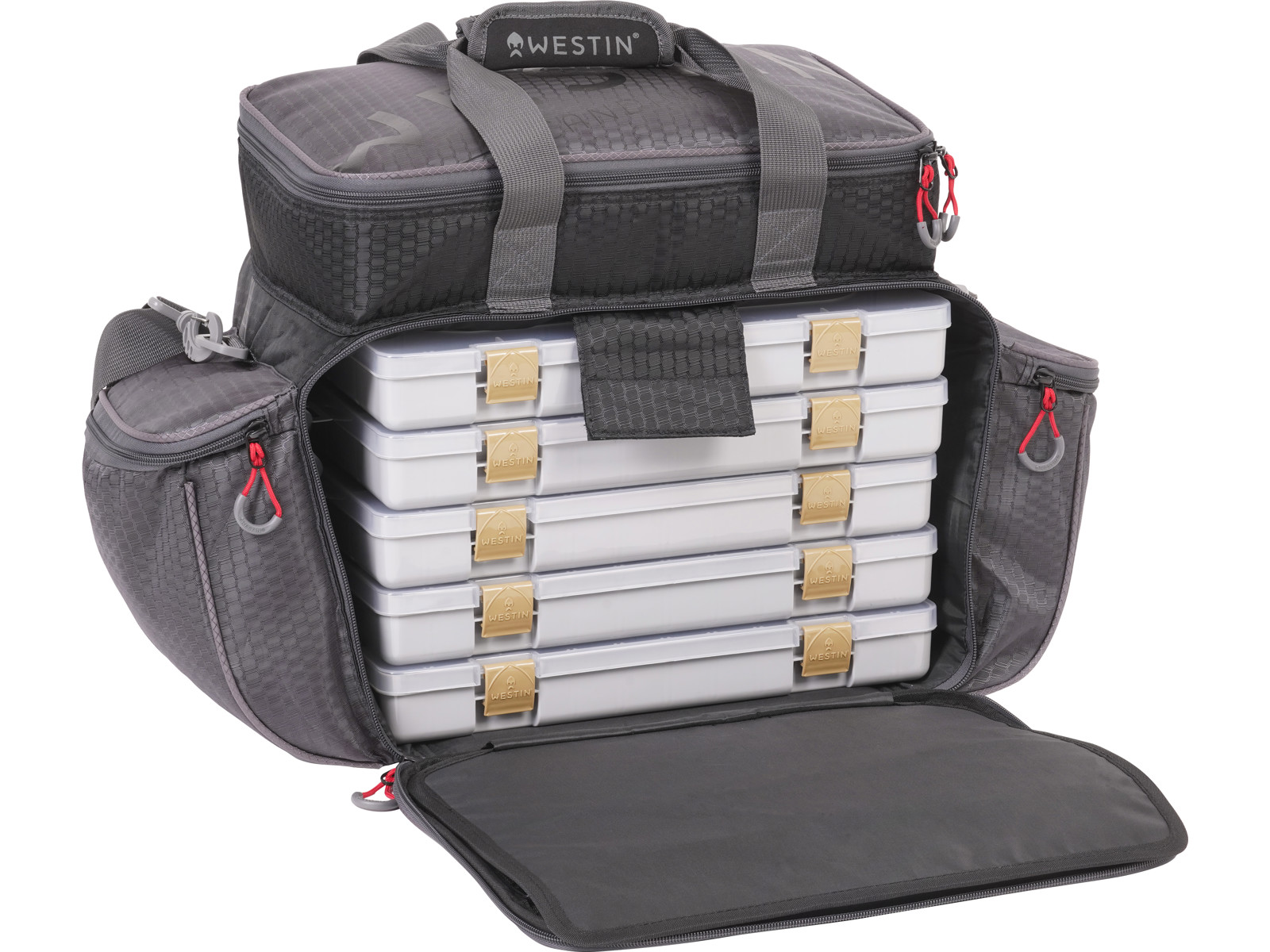 Westin W4 Master Lure Bag 5 Boxes Titanium Black 55 x 25 x 37 cm