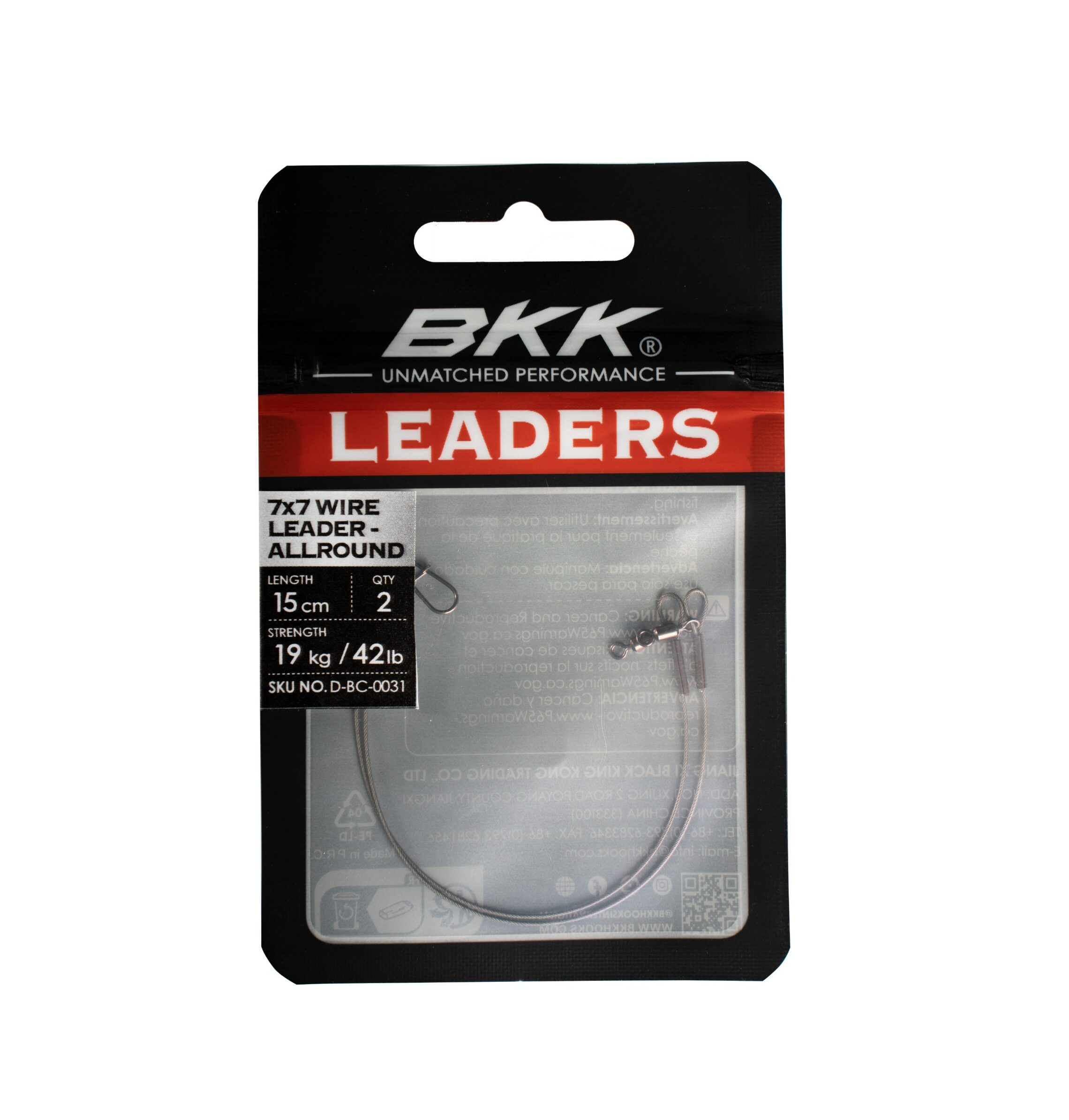 BKK 7×7 Wire leader – Allround (Duolock Snap) BKK 7×7 Wire leader – Allround (Duolock Snap) 25 cm / 26 kg