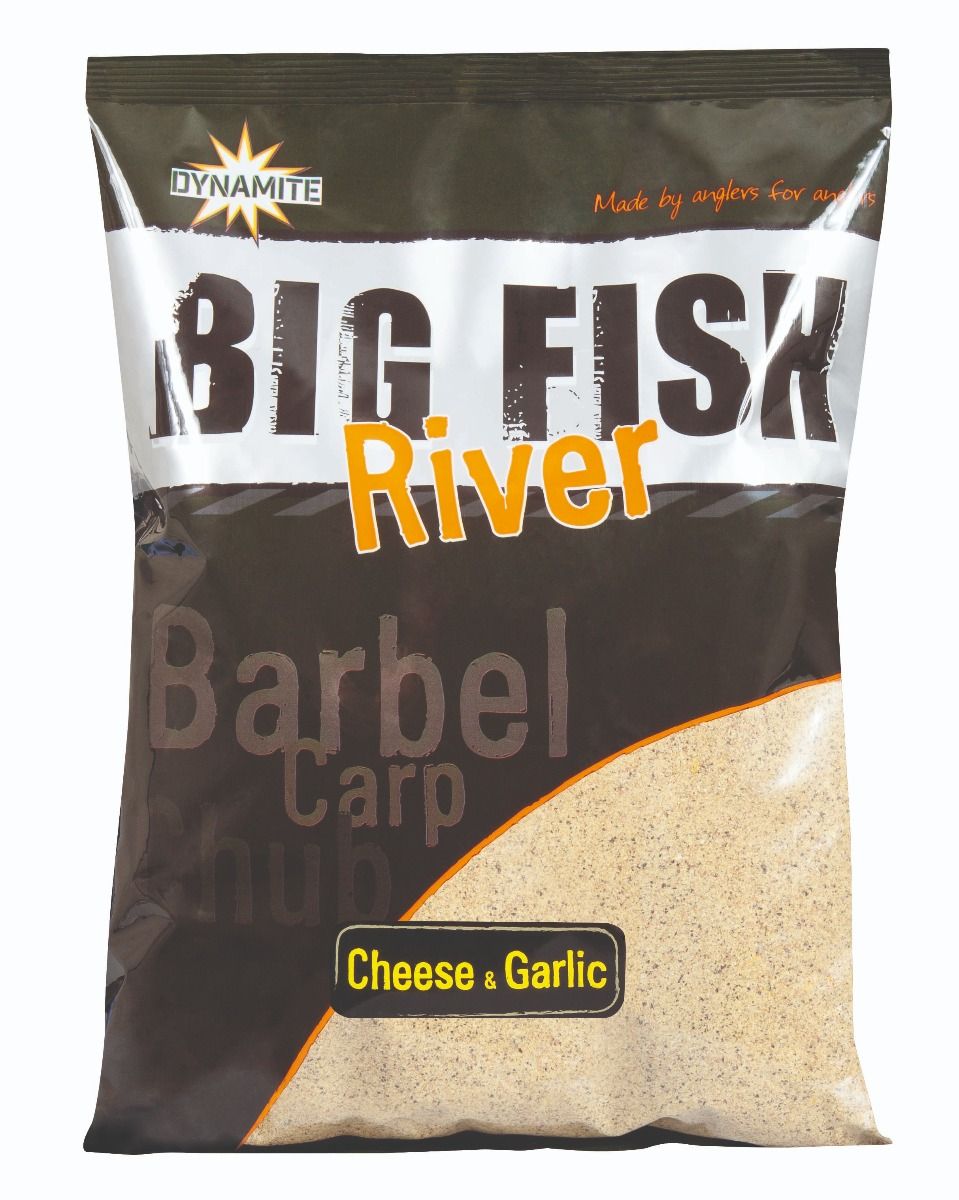 Dynamite Baits - Big Fish River Barbel Carp Cheese & Garlic Groundbait; 1,8kg