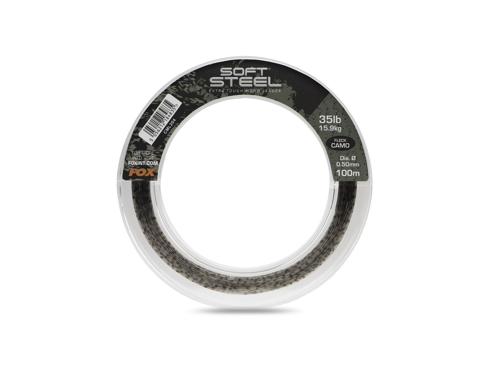 Fox Soft Steel Fleck Camo Leader 45 lb / 0,60 mm / 100 m