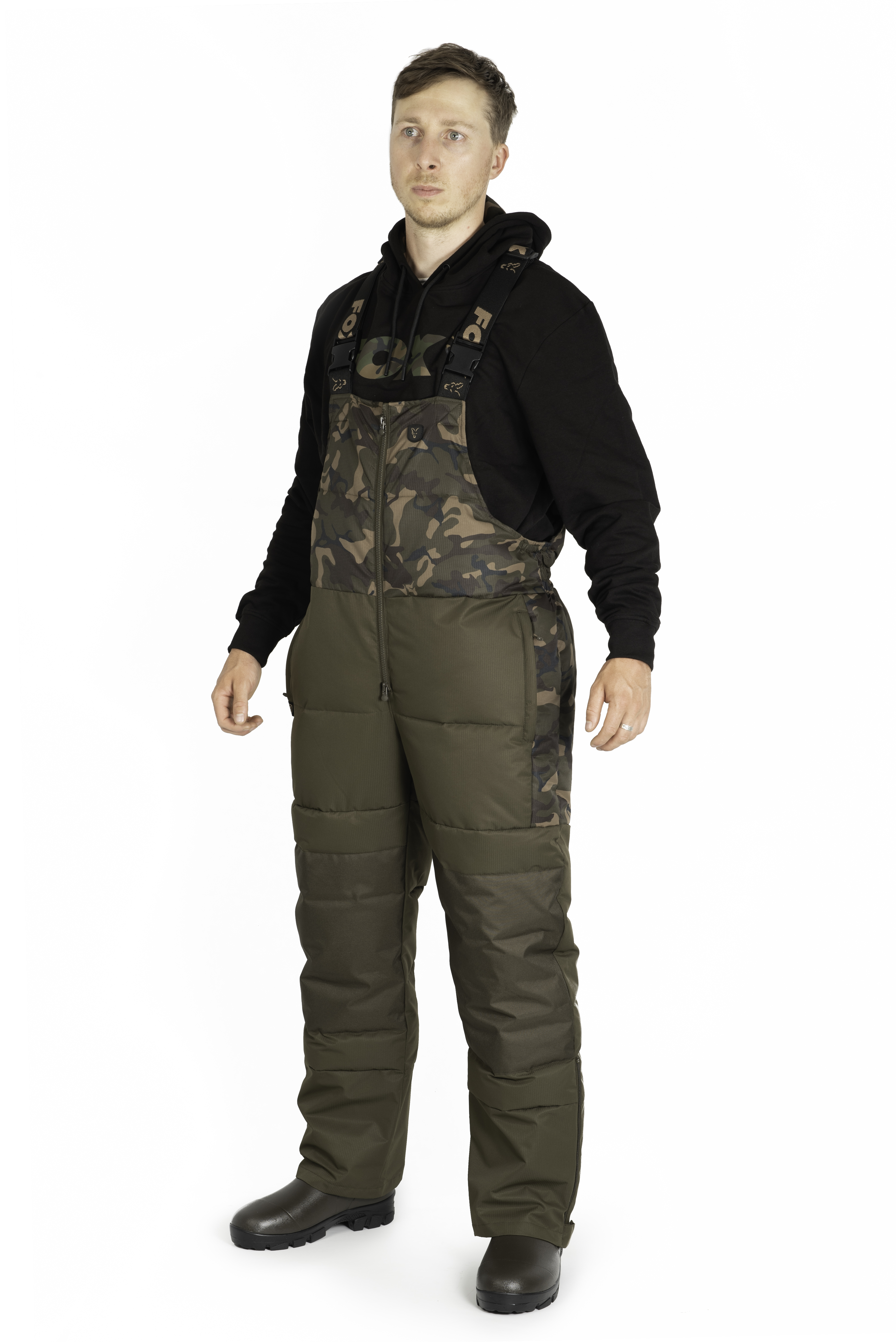 Fox RS Quilted Salopettes Camo Khaki Large Fox RS Quilted Salopettes Camo Khaki Large
