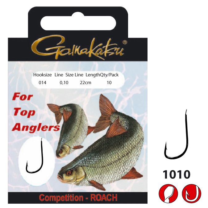 Gamakatsu Competition-Roach LS-1010 Rot 22 cm # 16 / 0,10 mm