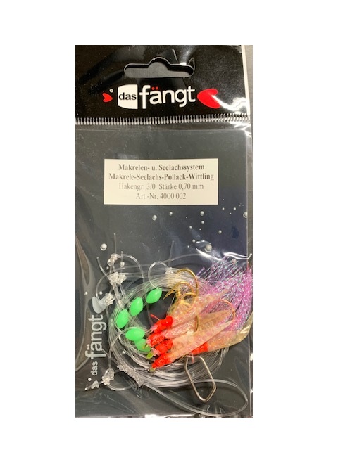 Das fängt Makrelen Makrele-Seelachs-Pollack-Wittling; Gr. 3/0; 0,70 mm