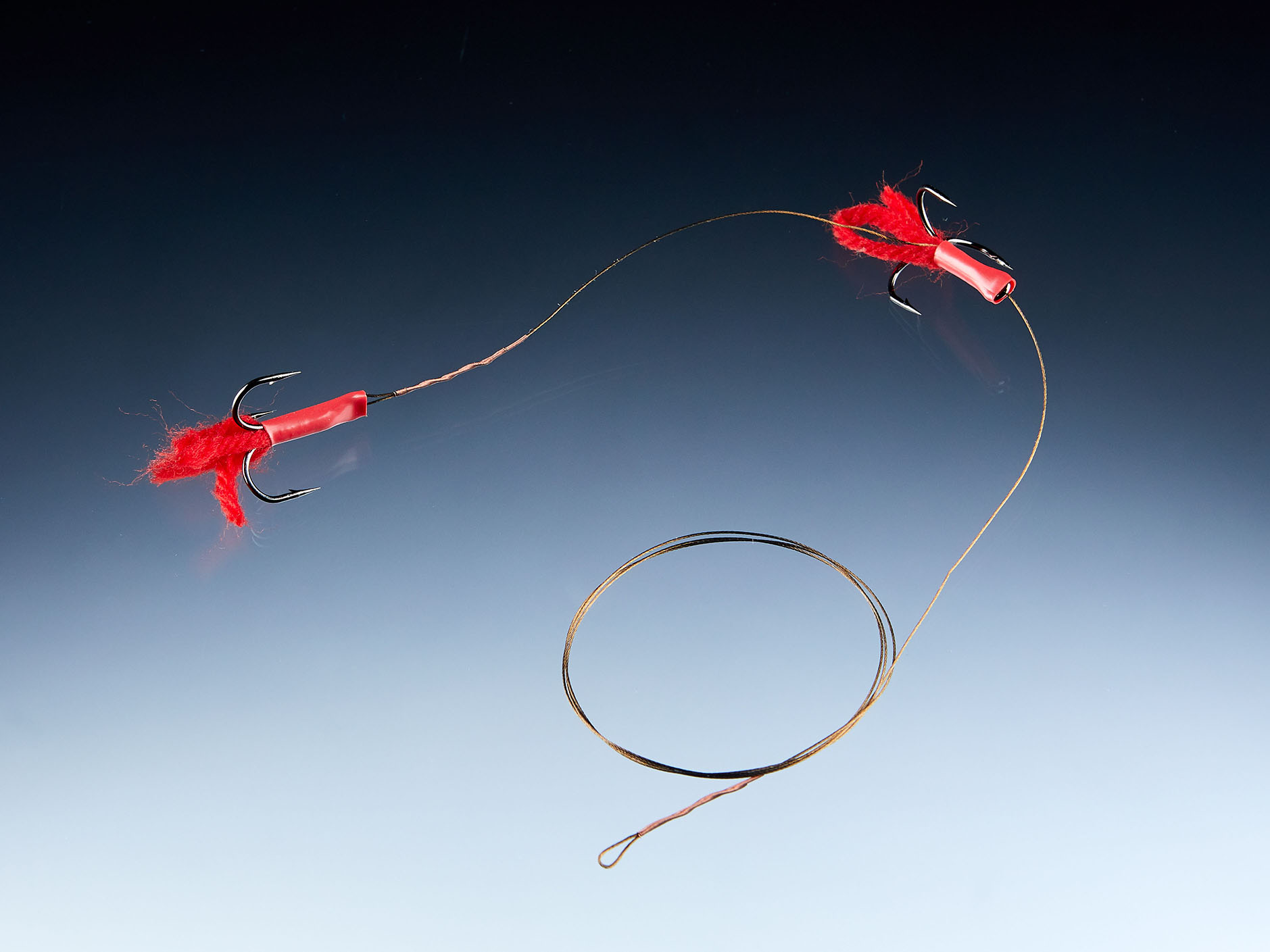 Balzer MK Adventure Active Doppel-Drilling System mit Wolle, verschiebar #6 70 cm 9 kg Köderfischgröße 5 - 8 cm