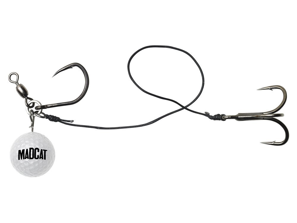 MADCAT Golf Ball Snap-on Vertiball Rig; #8/0 + #3/0; 140 g