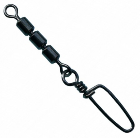 Profi Blinker Knotenlos Wirbel; Größe 12; 5 Stk. (31,6 kg) Schwarz