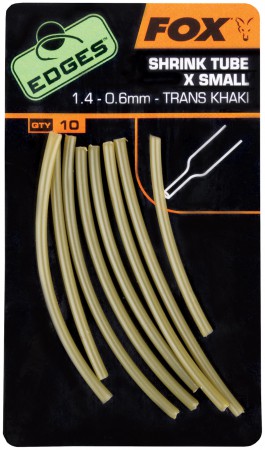 Fox Shrink Tube X Small Trans Khaki; 1,4 - 0,6 mm 50 mm length; 10 Stück