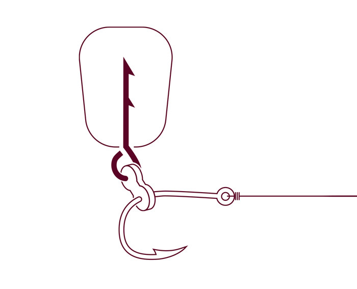 Delphin STINGER+ mit Silikonring / schwarz / 12St. 10 mm