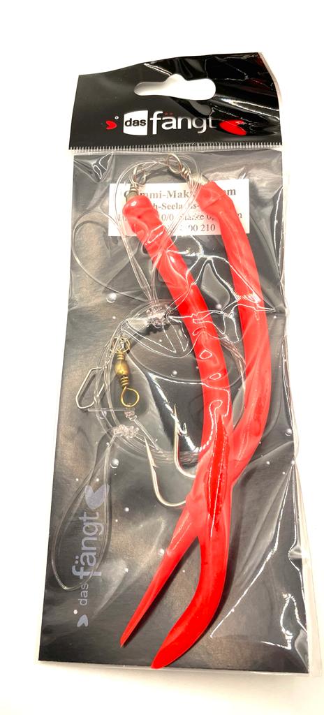 Das fängt Dorsch / Köhlersystem; 2 Makks Rot; 10/0; 0,90 mm