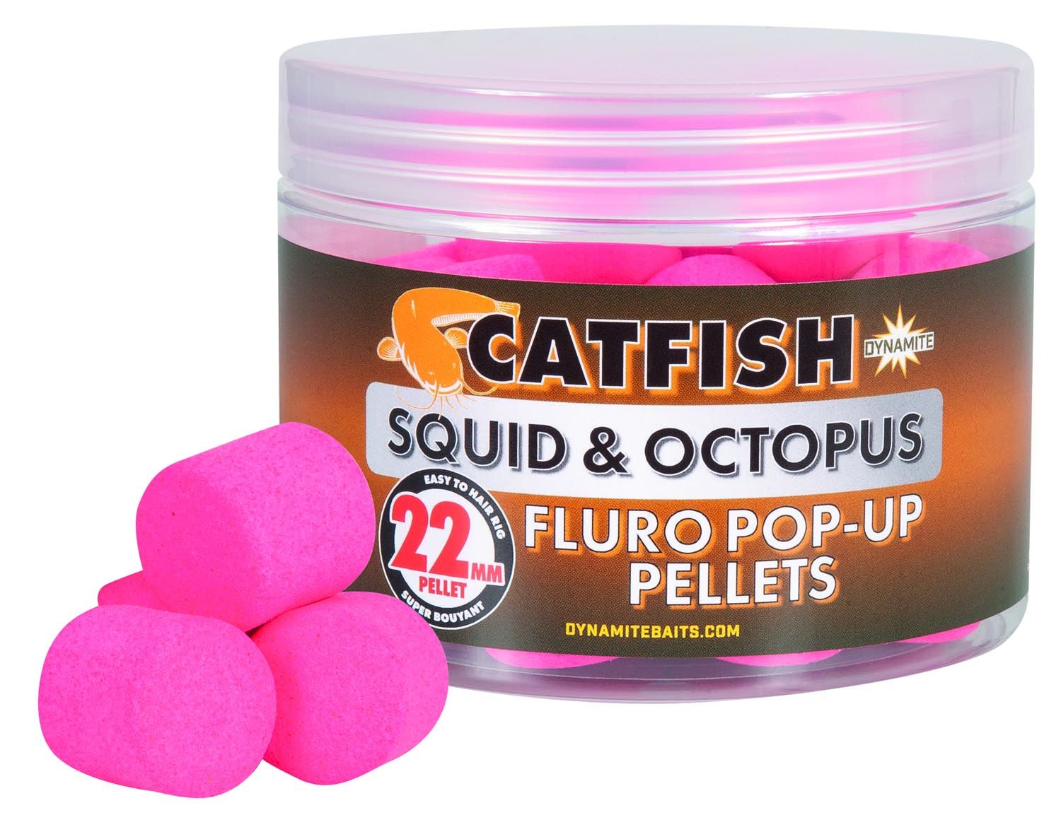 Dynamite Baits Squid & Octopus Fluoro Pop Up´s; 22 mm; 140 Gr. 